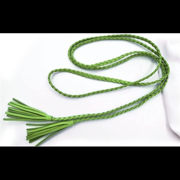 Nanxson Women\'s Waist Belt Woven Tassels Chain Belt Skinny Belt for Skirt Dress main image 5